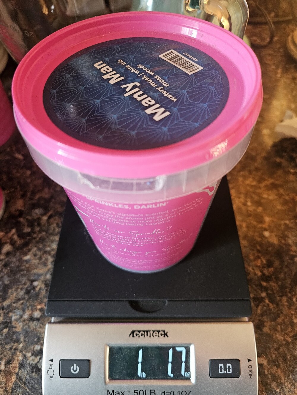 Pink Zebra Carton Manly Man